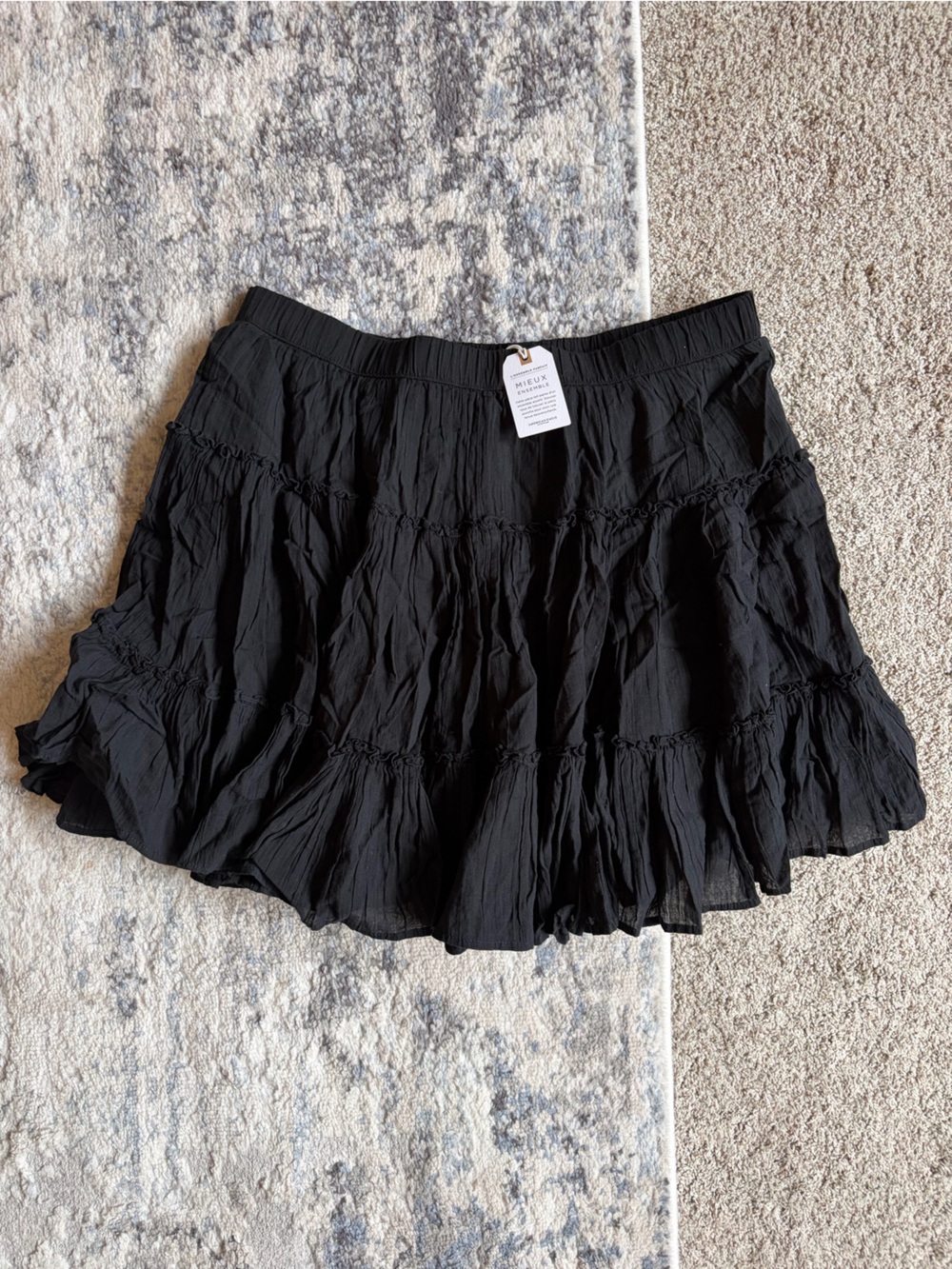 American Eagle Outfitters Black Smocked Tiered Girls' Skirt